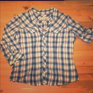 Arizona Button Down Top Juniors Size Large
